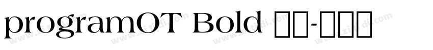 programOT Bold 粗体字体转换